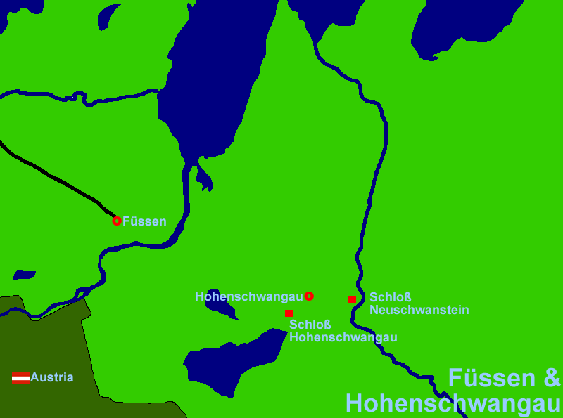Füssen & Hohenschwangau (14Kb)
