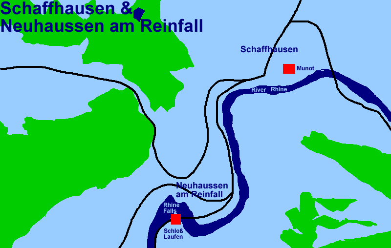 Schaffhausen & Neuhaussen am Reinfall (16Kb)