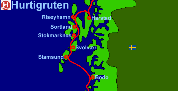 Hurtigruten: Harstad to Bodø (13Kb)