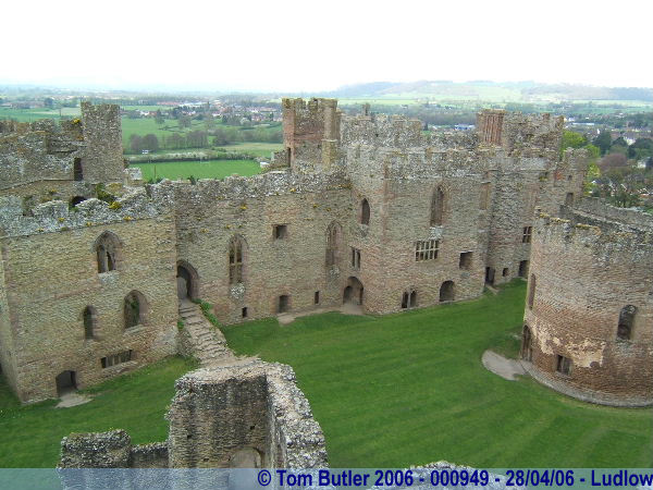 Photo ID: 000949, The view from the top of the keep, Ludlow, England