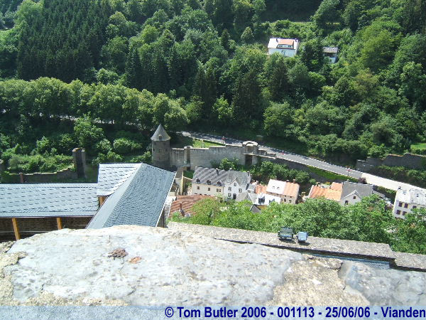 Photo ID: 001113, Looking down on Vianden's fortifications from the Chteau, Vianden, Luxembourg