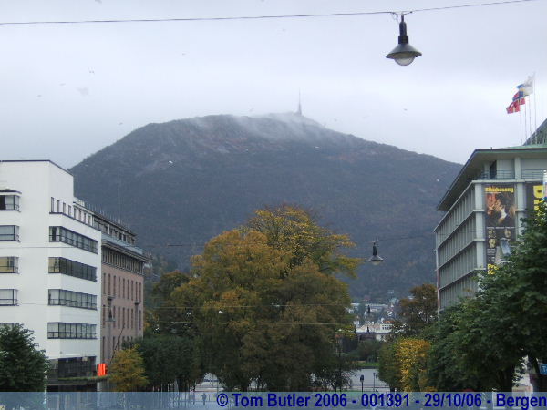 Photo ID: 001391, Mount Ulriken seen from the city centre, Bergen, Norway