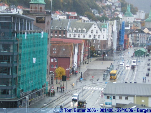 Photo ID: 001400, The Bryggen seen from the Rosenkrantztarnet, Bergen, Norway