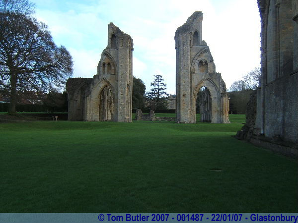 Photo ID: 001487, Inside the ruins of Glastonbury Abbey, Glastonbury, England