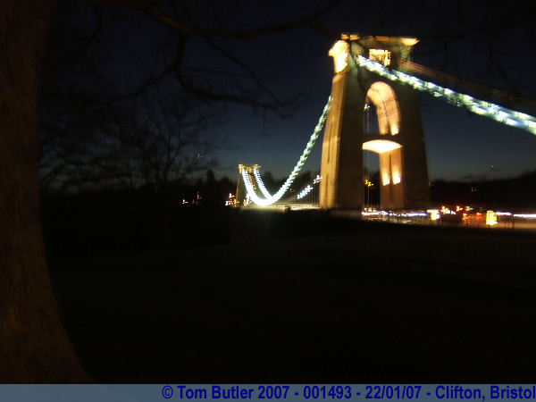 Photo ID: 001493, Clifton Suspension Bridge at night, Clifton, Bristol, England