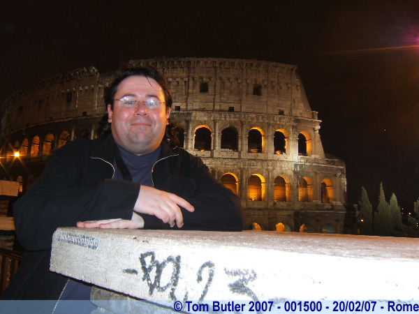 Photo ID: 001500, Me, Outside the Colosseum, Rome, Italy