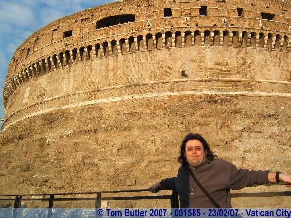 Photo ID: 001585, Me, on the ramparts of Castle St Angelo, Castle St Angelo, Vatican City