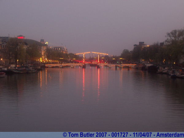 Photo ID: 001727, The Skinny bridge at sunset, Amsterdam, Netherlands