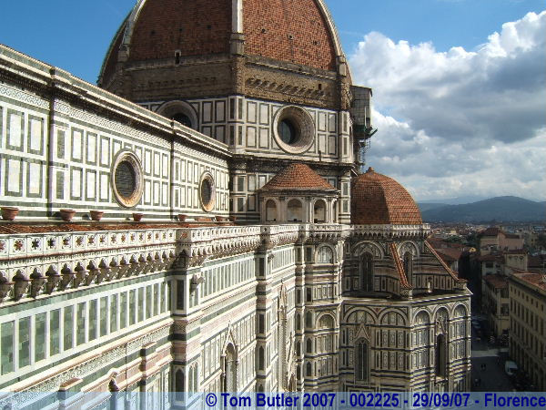 Photo ID: 002225, The dome and side of the cathedral see from the bell tower, Florence, Italy