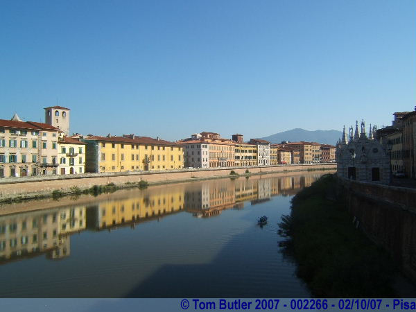 Photo ID: 002266, The Arno listlessly flows through Pisa, almost at the sea, Pisa, Italy