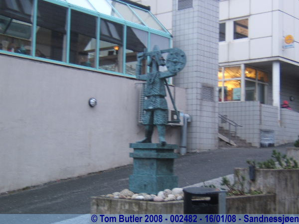 Photo ID: 002482, A statue in Sandnessjen, Sandnessjen, Norway