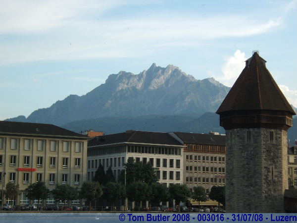 Photo ID: 003016, Mount Pilatus overlooking the city, Luzern, Switzerland