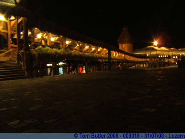 Photo ID: 003018, The Chapel Bridge at night, Luzern, Switzerland