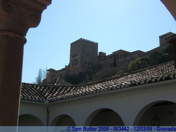 Photo ID: 003442, The Alcazaba towers down on the Archaeology museum, Granada, Spain