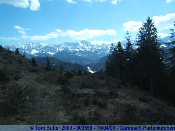 Photo ID: 003558, Looking across to the alps from a Wankbahn cabin, Garmisch-Partenkirchen, Germany