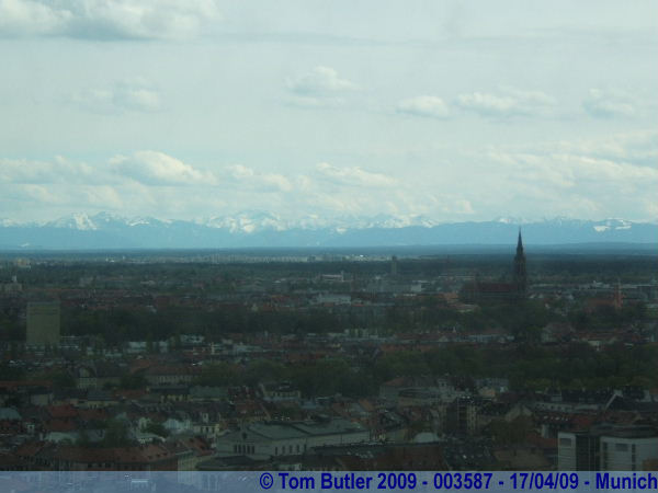 Photo ID: 003587, The Alps seen from the top of the Frauenkirche, Munich, Germany