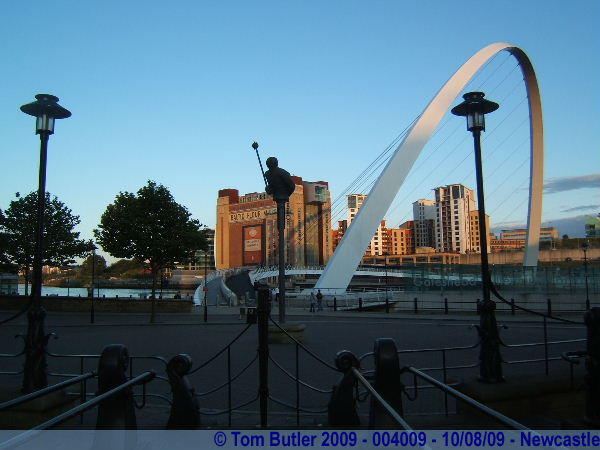 Photo ID: 004009, At the end of the Millennium bridge, Newcastle upon Tyne, England
