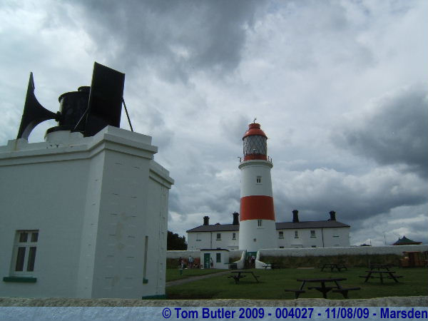 Photo ID: 004027, The fog horns and lighthouse, Marsden, England