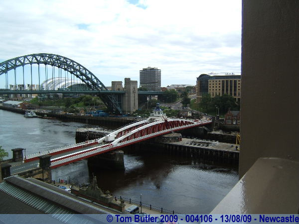 Photo ID: 004106, Looking back to the Tyne from the end of the high level bridge, Newcastle upon Tyne, England