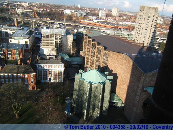 Photo ID: 004358, Coventry new Cathedral seen from the tower of the old cathedral, Coventry, England