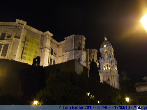 Photo ID: 004403, The Cathedral at night, Malaga, Spain