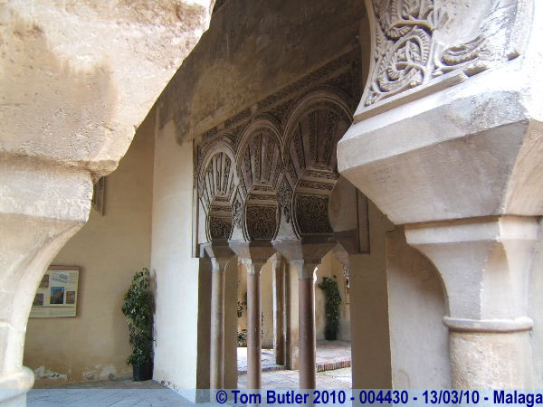 Photo ID: 004430, Ornate decoration in the rooms of the Alcazaba, Malaga, Spain