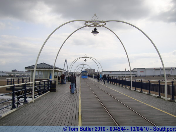 Photo ID: 004544, The tram crawls its way down the pier, Southport, England