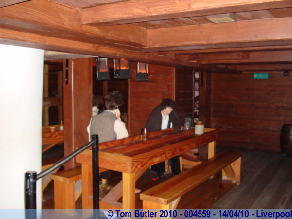 Photo ID: 004559, A mock up of life on board an 18th century ship, complete with 18th century tensa-barrier queue system, Liverpool, England