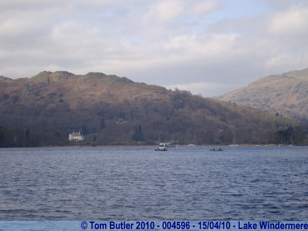 Photo ID: 004596, Hills coming down to the lake side at Waterhead, Lake Windermere, England