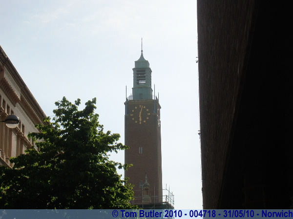 Photo ID: 004718, The clock tower of the city hall, Norwich, England