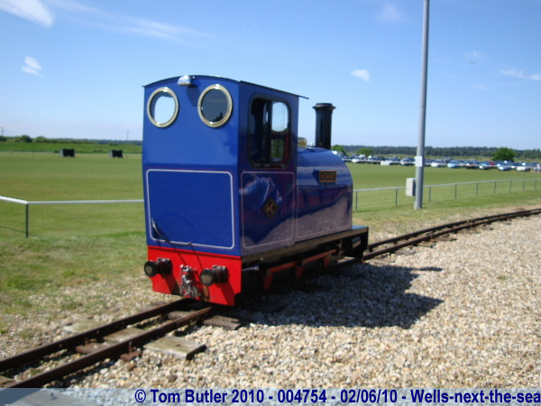 Photo ID: 004754, "Douglas" gets ready to take the train down to the harbour, Wells-next-the-sea, England