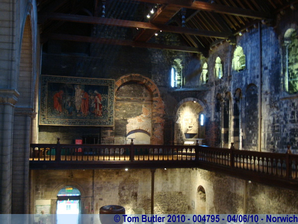 Photo ID: 004795, Looking across the gallery, the original main floor level of the palace, now just a gallery, Norwich, England