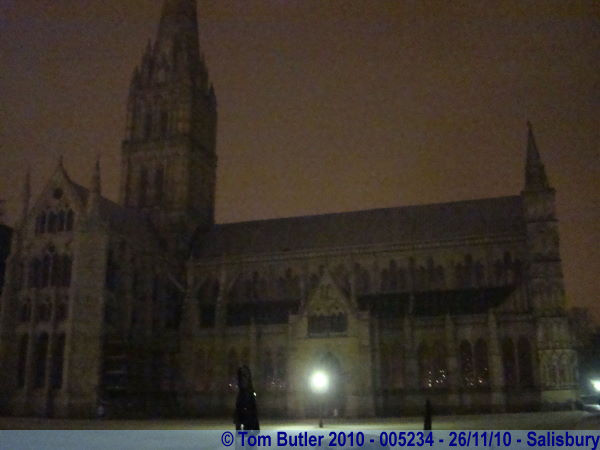Photo ID: 005234, The Cathedral in the Snow, Salisbury, England