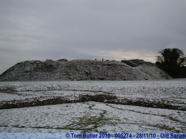 Photo ID: 005274, The mound of the castle from the site of the Cathedral, Old Sarum, England