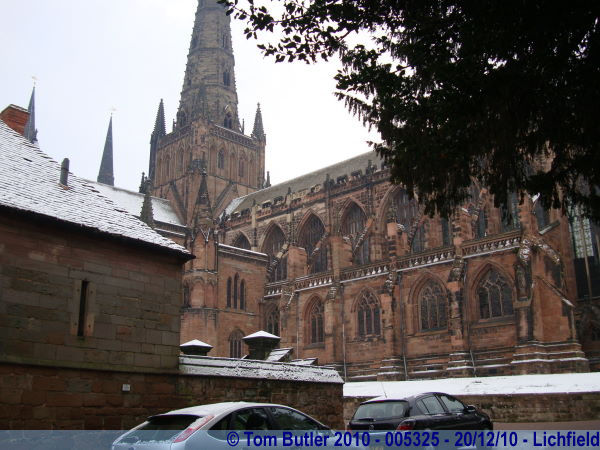 Photo ID: 005325, The south face of Lichfield Cathedral, Lichfield, England