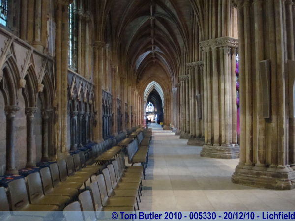 Photo ID: 005330, Looking down the length of the Cathedral, Lichfield, England