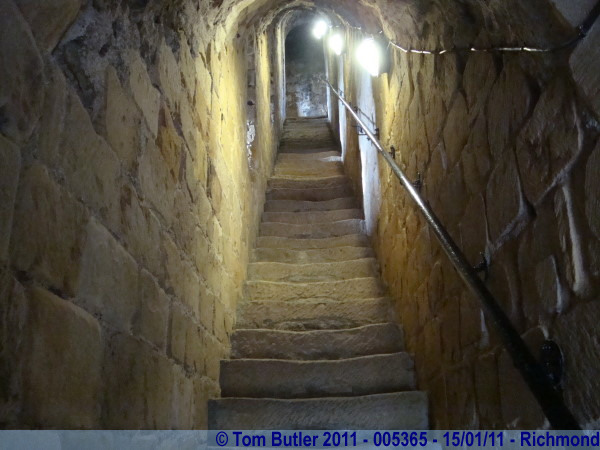 Photo ID: 005365, Climbing inside the keep, Richmond, England