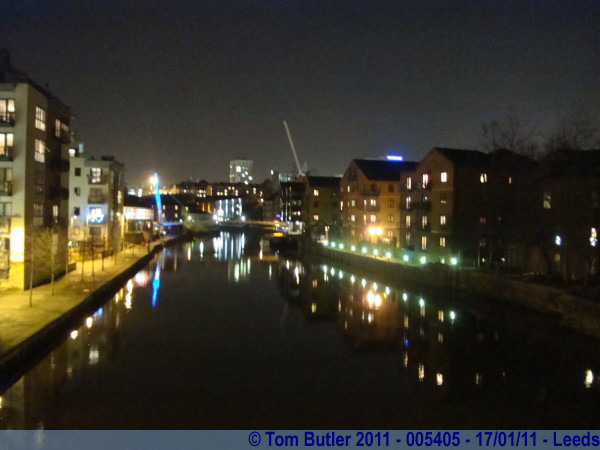 Photo ID: 005405, Along the Aire at night, Leeds, England