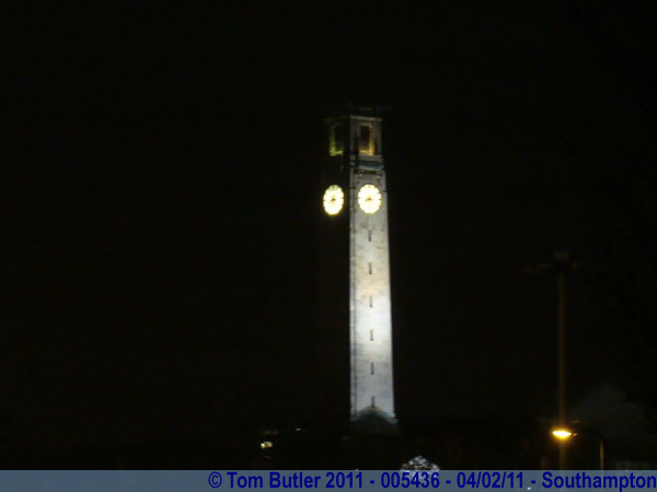 Photo ID: 005436, The tower of the Civic Centre, seen from near the hotel, Southampton, England