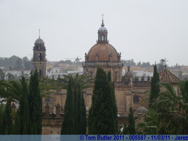 Photo ID: 005587, The Cathedral seen from the Alcazar, Jerez, Spain