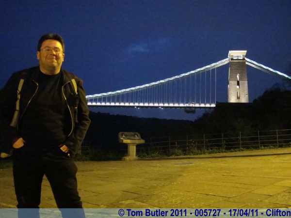 Photo ID: 005727, Up by Clifton bridge at night, Clifton, England