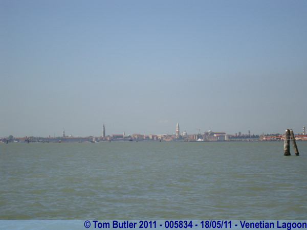 Photo ID: 005834, Looking back to Venice from the Lagoon near Murano, Venetian Lagoon, Italy