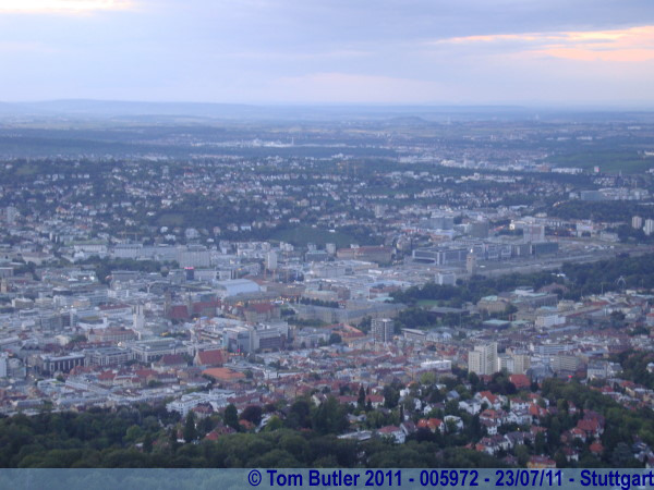 Photo ID: 005972, The city centre seen from the top of the tower, Stuttgart, Germany