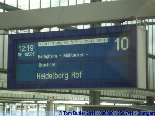 Photo ID: 006000, Not everything is right with the German trains, Stuttgart, Germany