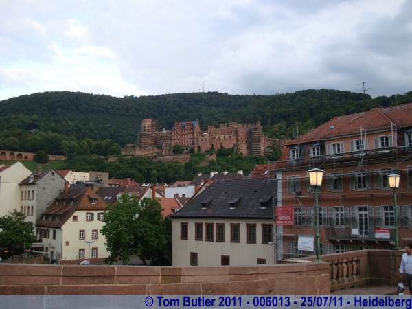 Photo ID: 006013, Looking across to the castle from the old bridge, Heidelberg, Germany