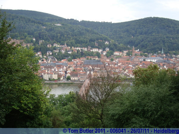 Photo ID: 006041, Looking down on the town centre from the Philosophers way, Heidelberg, Germany