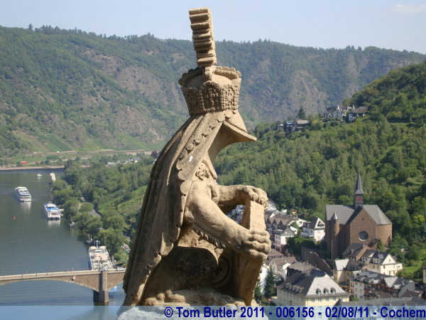 Photo ID: 006156, The emblem of Cochem Castle (It's a lion with a closed helmet, not a frog!), Cochem, Germany