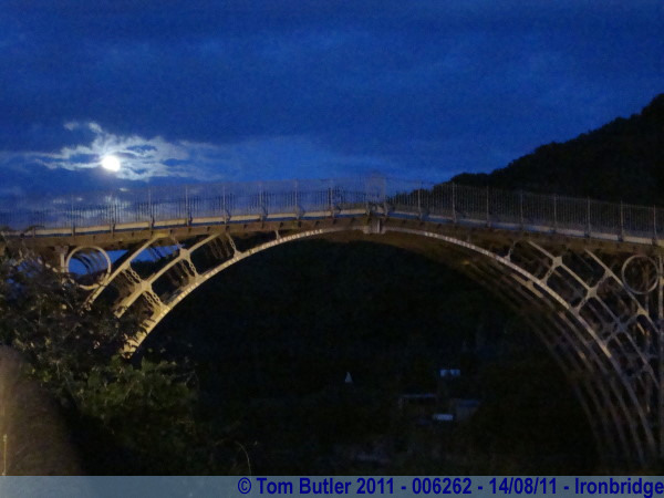 Photo ID: 006262, The Ironbridge and a full moon, Ironbridge, England