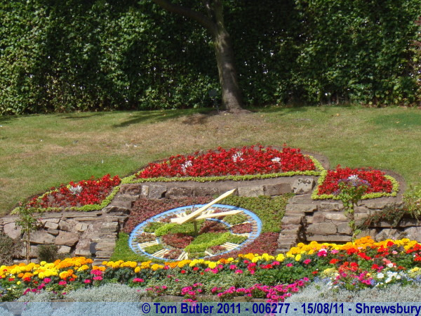 Photo ID: 006277, The Dingle flower clock, Shrewsbury, England