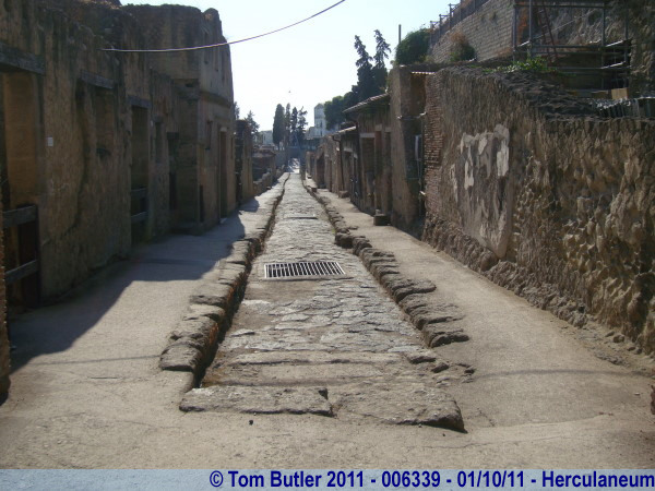 Photo ID: 006339, Looking along a street of Herculaneum, Herculaneum, Italy